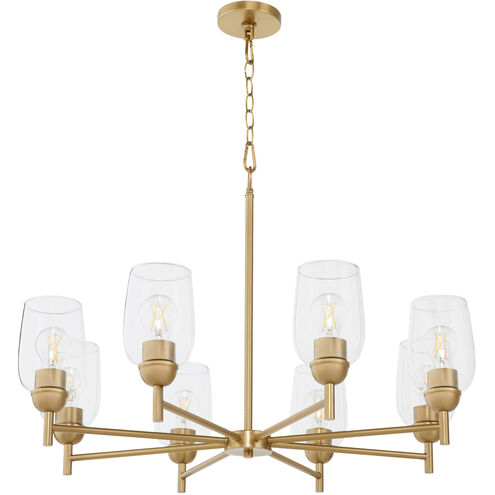 Wallinger 8 Light 32 inch Aged Brass Chandelier Ceiling Light