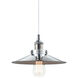 Bulstrode's Workshop 1 Light 11 inch Chrome Pendant Ceiling Light in Chrome and Chrome