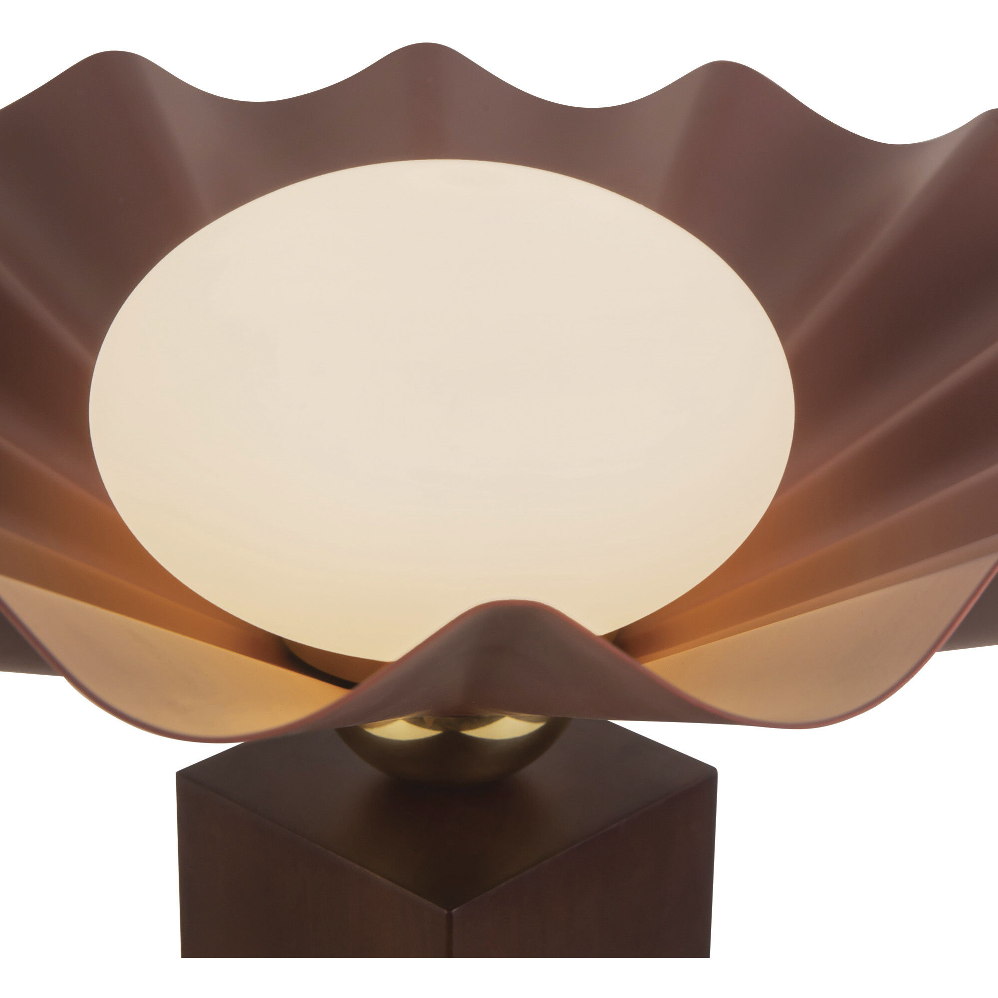 Furrow 13.5 inch 60 watt Burgundy Table Lamp Portable Light