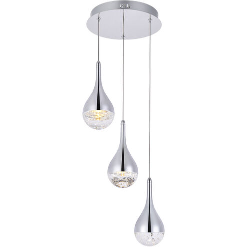 Amherst LED 12 inch Chrome Chandelier Ceiling Light