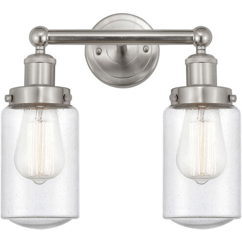 Dover 2 Light 15.5 inch Brushed Satin Nickel Bath Vanity Light Wall Light