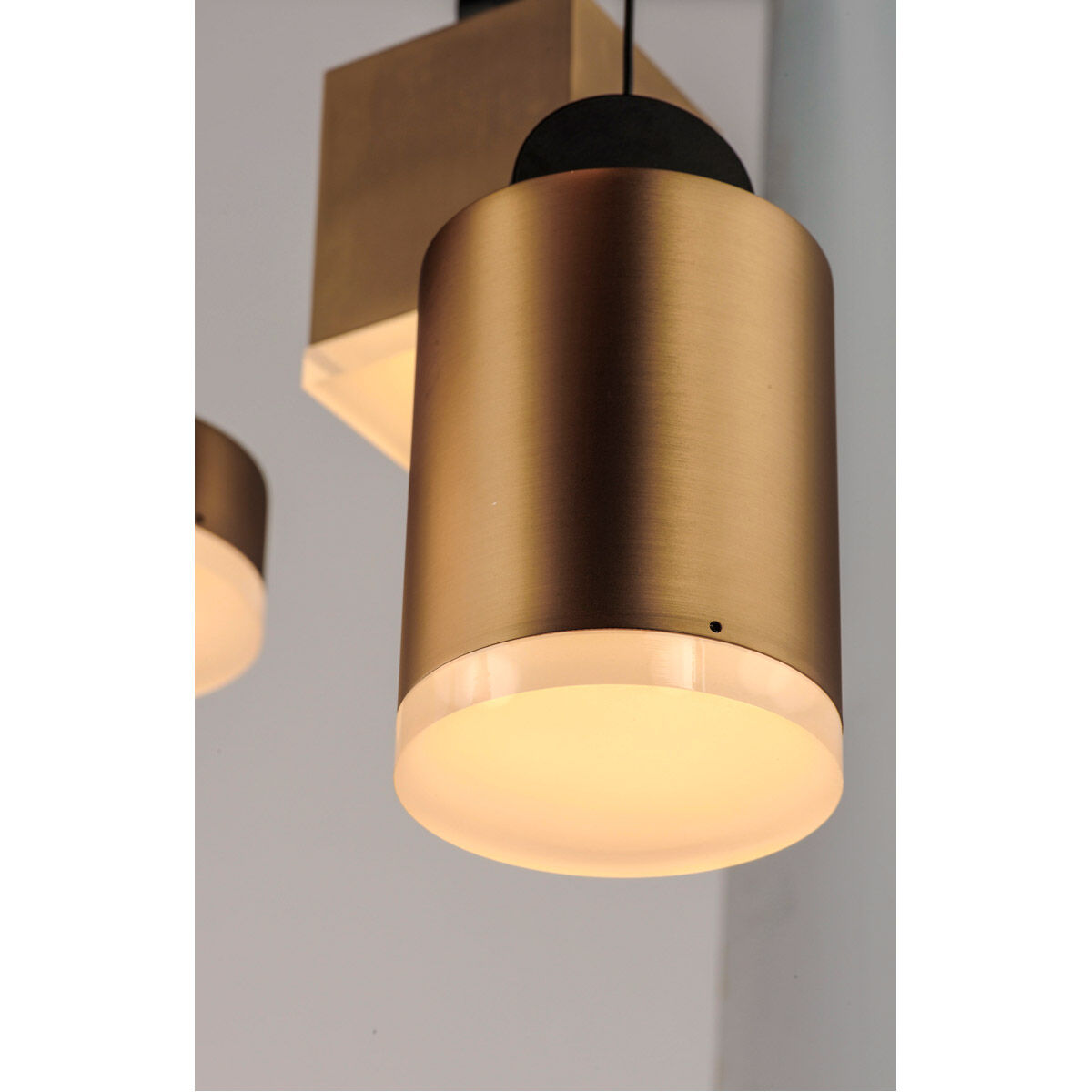 Nob LED 4 inch Black and Gold Single Pendant Ceiling Light