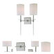 Sutton 2 Light 13.5 inch Polished Nickel Wall Sconce Wall Light