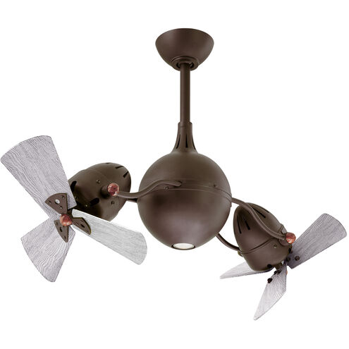 Atlas Acqua 39 inch Textured Bronze with Barnwood Tone Blades Ceiling Fan in Barn Wood