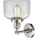 Franklin Restoration Large Bell LED 8 inch Polished Nickel Sconce Wall Light, Franklin Restoration