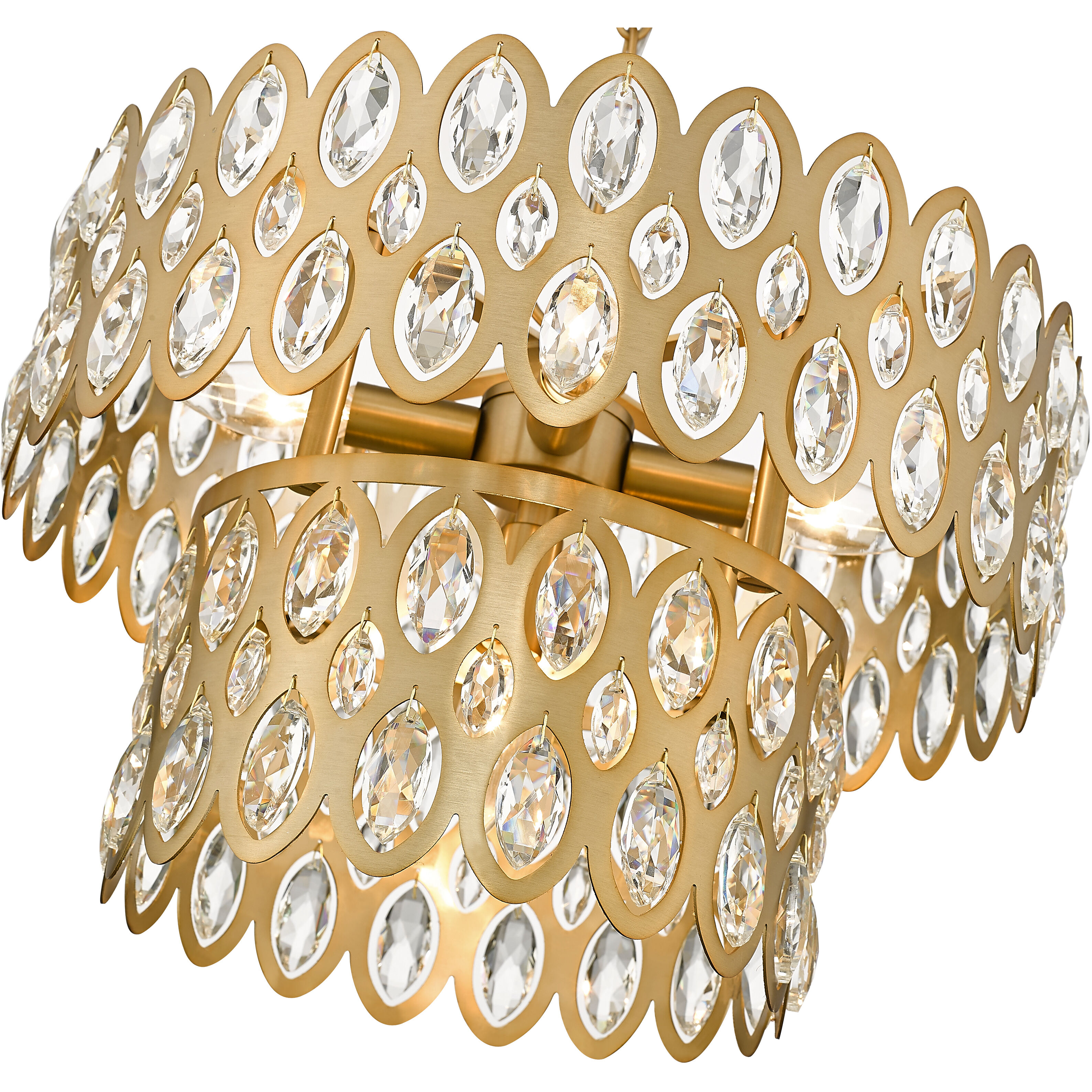 Dealey 5 Light 15.75 inch Heirloom Brass Pendant Ceiling Light