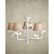 Charny 5 Light 42 inch Gesso White Chandelier Ceiling Light