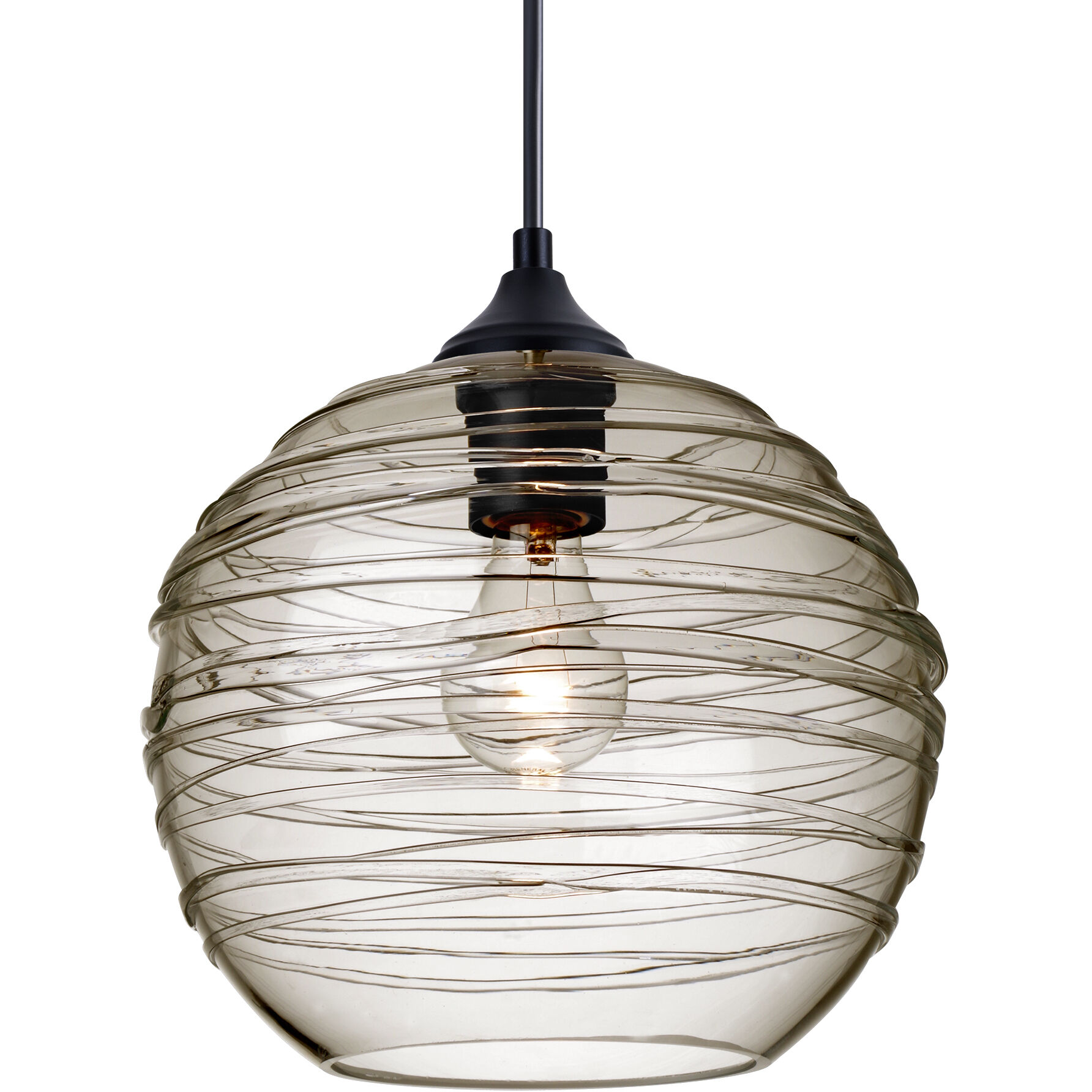 Wave 10 1 Light Black Outdoor Pendant