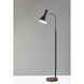 Sophia 52 inch 6.00 watt Black/Walnut Floor Lamp Portable Light