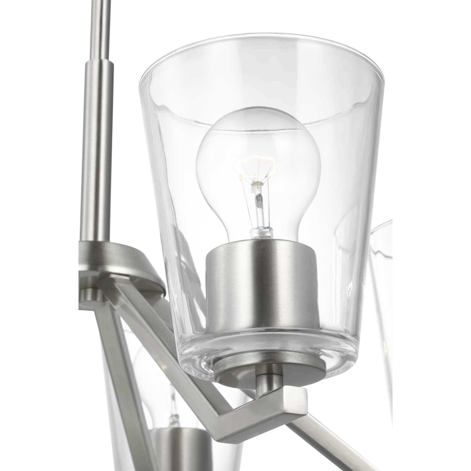 Vertex 5 Light 22.5 inch Brushed Nickel Chandelier Ceiling Light