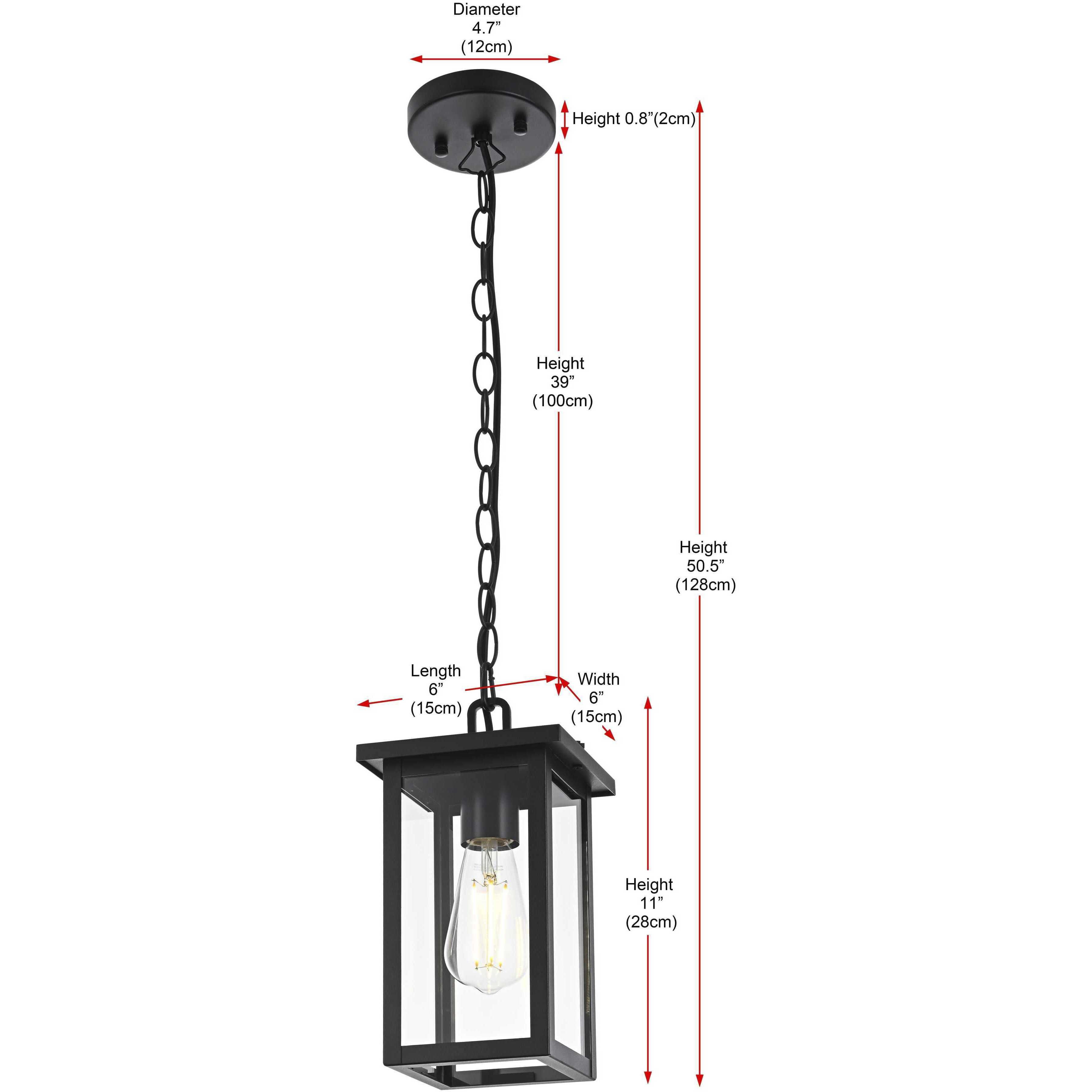 Venango 1 Light 6 inch Black Outdoor Pendant