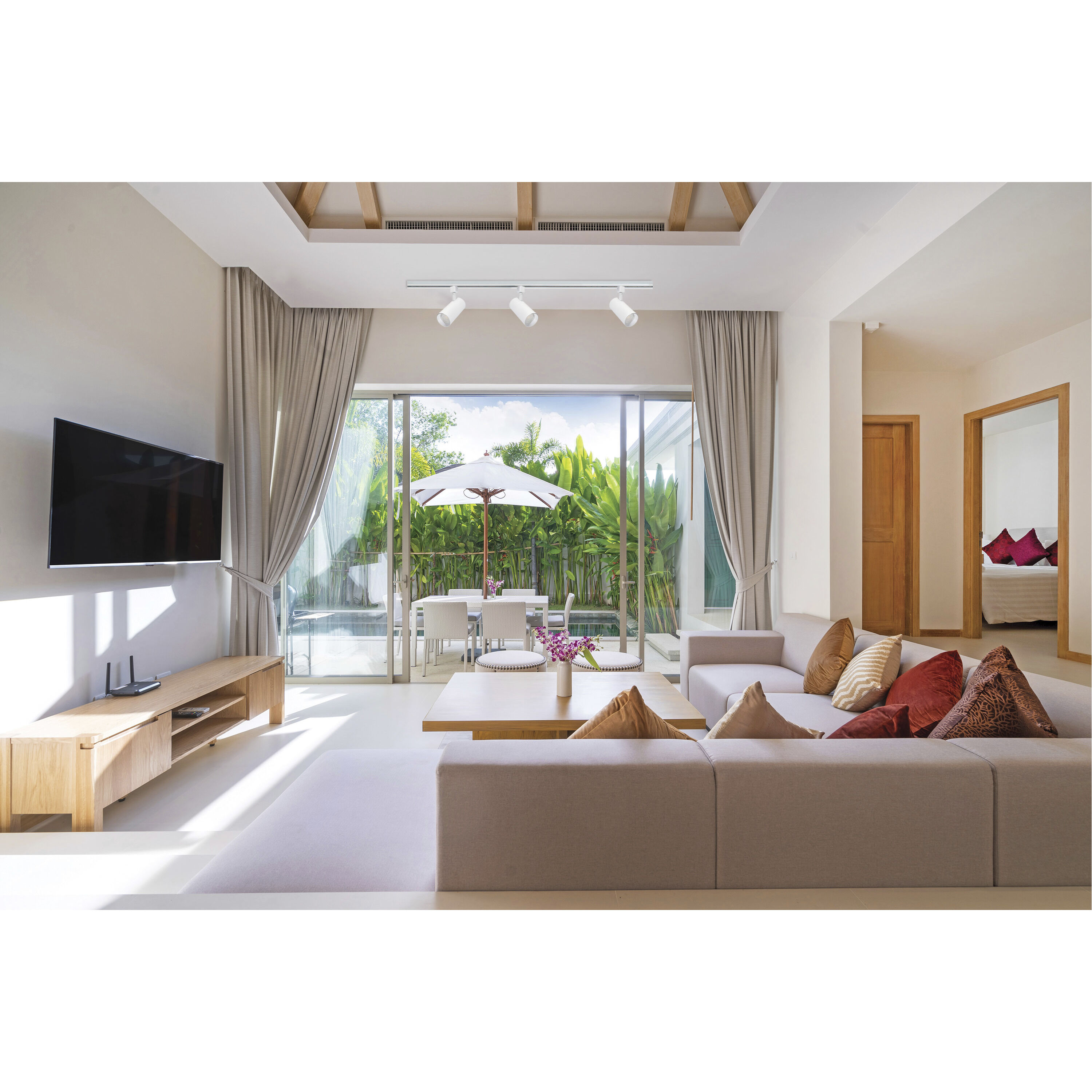 Brentwood 120 Matte White Track Lighting Ceiling Light