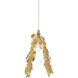 Golden Eucalyptus 5 Light 42 inch Contemporary Gold Leaf Chandelier Ceiling Light