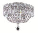 Century 3 Light 10 inch Chrome Flush Mount Ceiling Light in Royal Cut