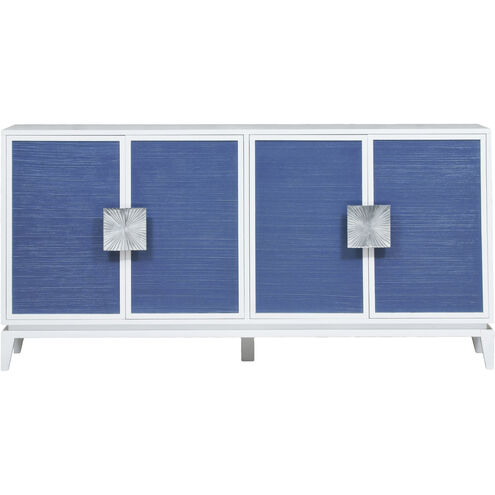 Asanso 72 X 16 inch White with Blue Credenza