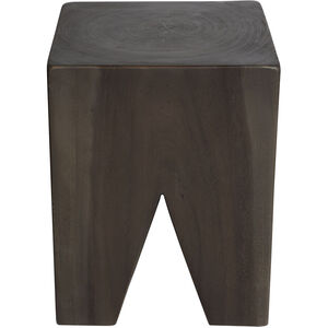 Armin 18 inch Satin Gray with Natural Texture and Grain Accent Stool