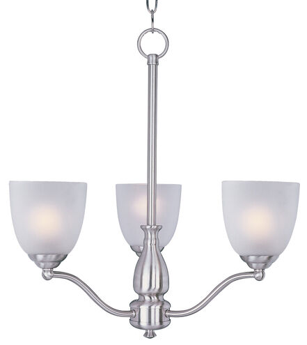 Stefan 3 Light 21 inch Satin Nickel Single-Tier Chandelier Ceiling Light