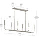 Reines 6 Light 44 inch Brushed Nickel Linear Chandelier Ceiling Light
