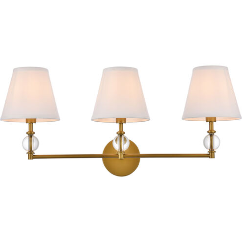 Bethany 3 Light 28 inch Brass Bath Sconce Wall Light
