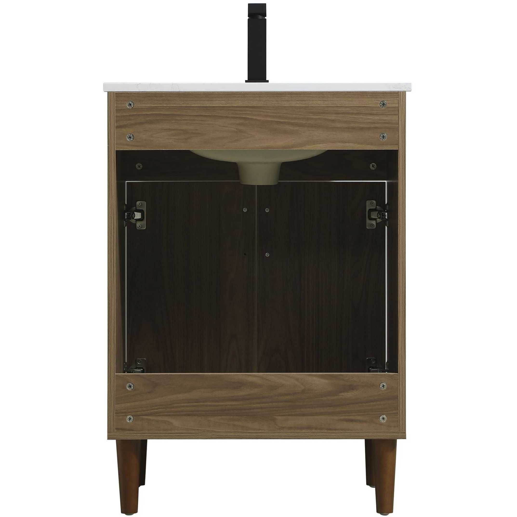 Chandler 24 X 34 inch Walnut Brown Bathroom Vanity Cabinet