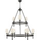 Chapman & Myers Classic2 9 Light 45 inch Bronze Two-Tier Ring Chandelier Ceiling Light
