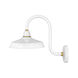 Foundry Classic 1 Light 17 inch Gloss White Outdoor Wall Mount Barn Light, Gooseneck