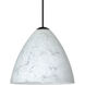 Mia 1 Light Black Cord Pendant Ceiling Light