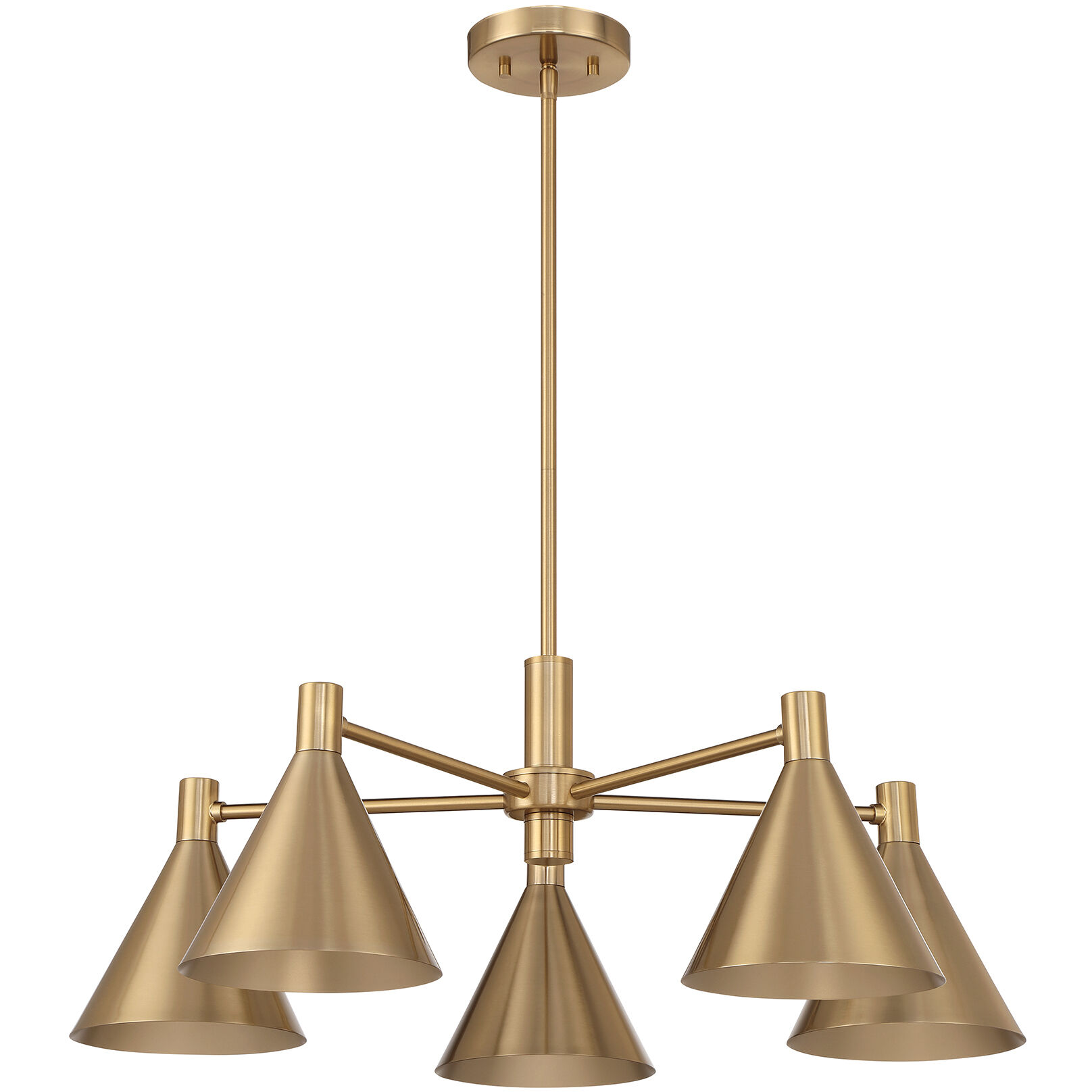 Pharos 5 Light 30 inch Noble Brass Chandelier Ceiling Light