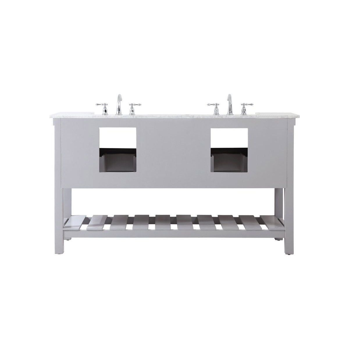 Clement 60 X 22 X 34 inch Grey Bathroom Vanity Cabinet