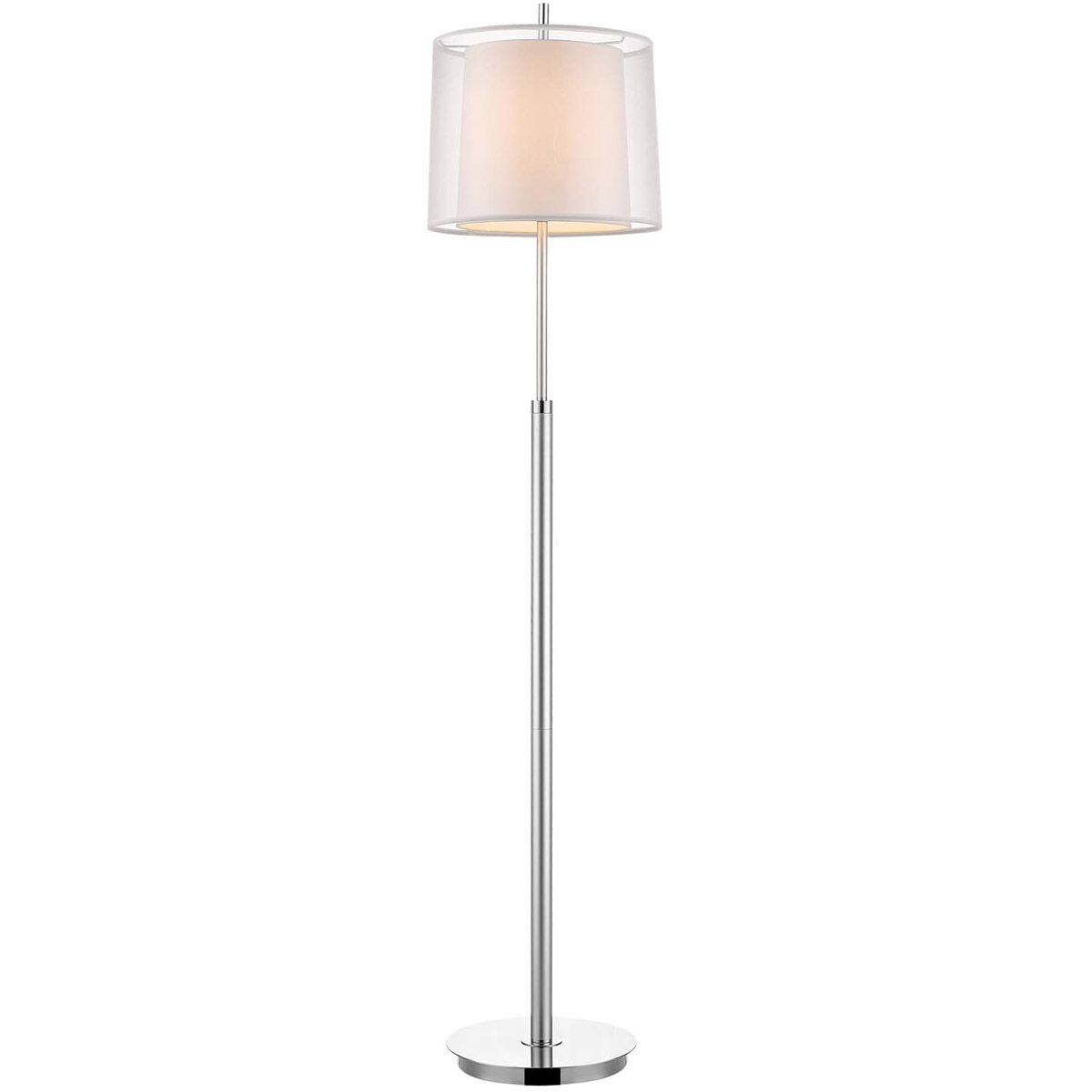 Brushed chrome floor lamp hot sale