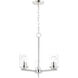 Corona 3 Light 17 inch Satin Nickel Single-Tier Chandelier Ceiling Light in Clear