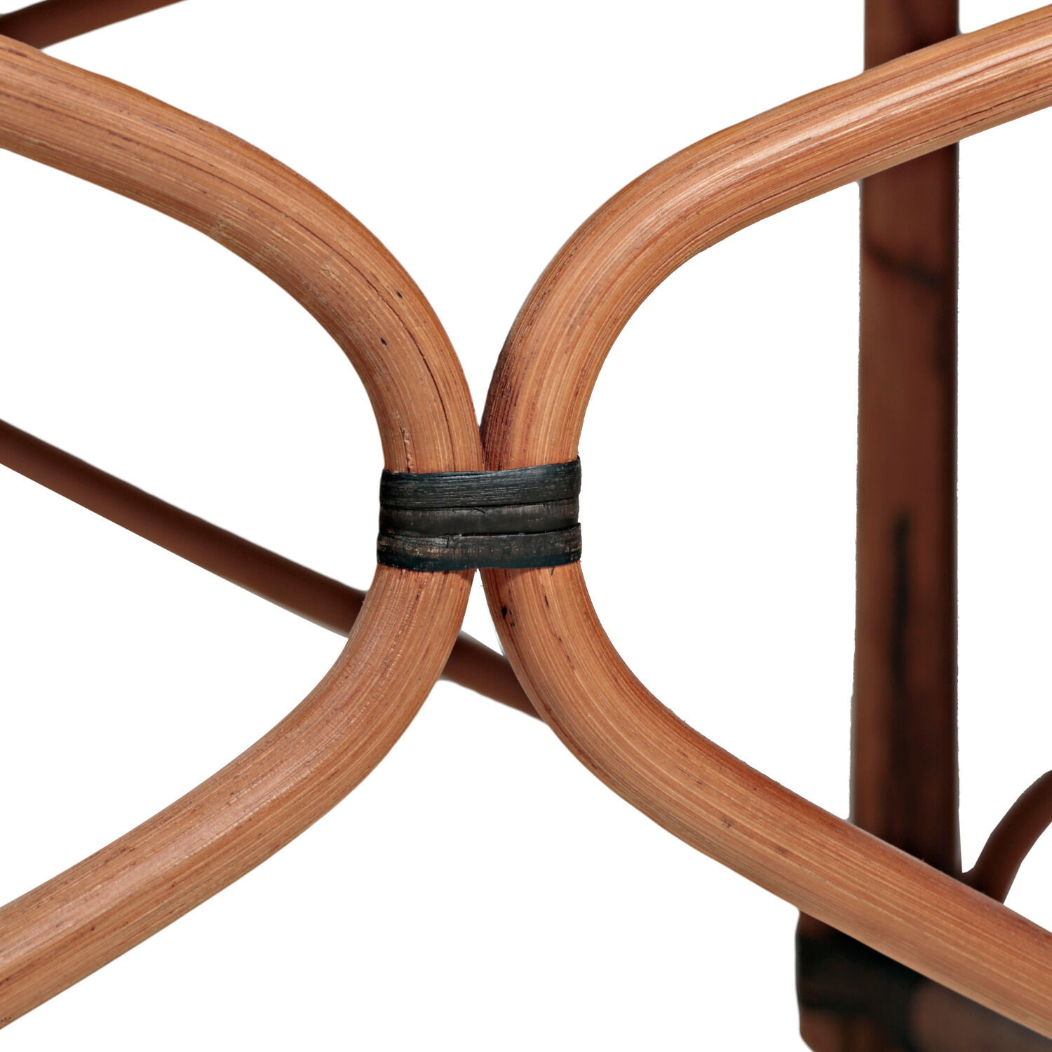 Bennet 18.75 inch Black and Natural Rattan Ottomans Stool