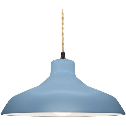 Radiance LED 15.5 inch Sky Blue and Matte Black Pendant Ceiling Light