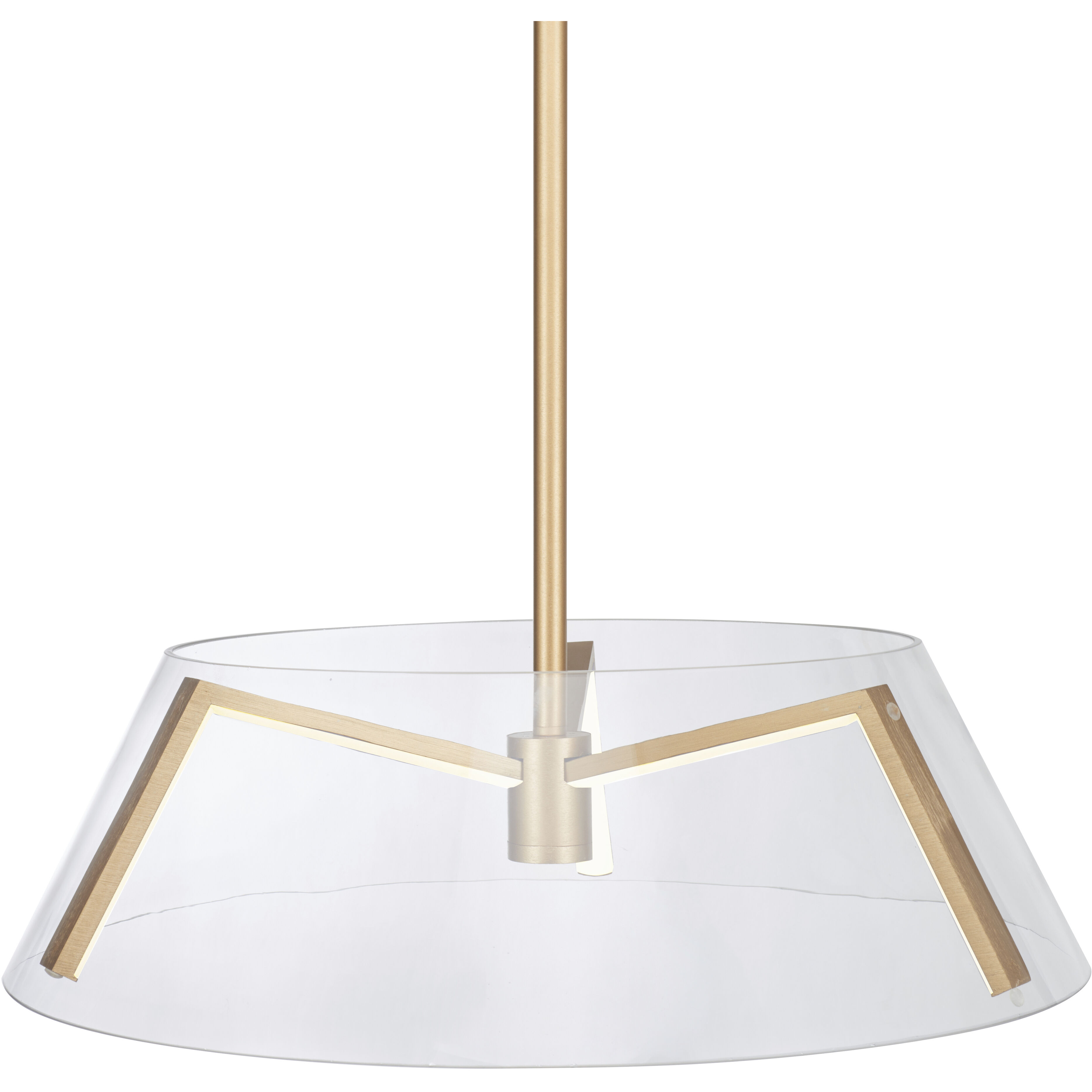 Talon LED 19.6 inch Brushed Brass Pendant Ceiling Light
