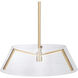 Talon LED 19.6 inch Brushed Brass Pendant Ceiling Light