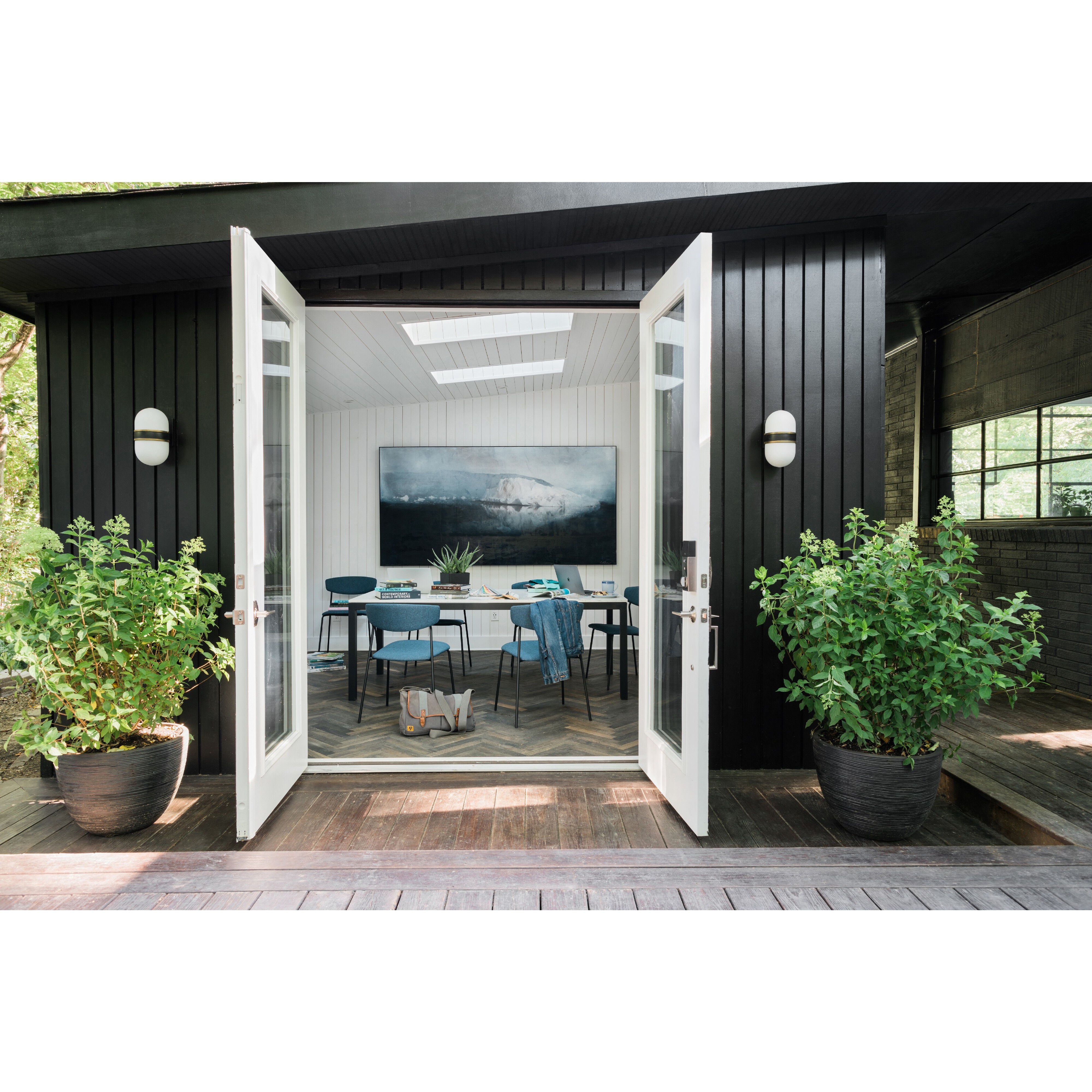 Capsule 1 Light 10 inch Matte Black/Textured Gold Outdoor Sconce, Brian Patrick Flynn