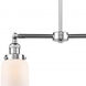 Franklin Restoration Small Bell 2 Light 21 inch Polished Chrome Chandelier Ceiling Light in Matte White Glass, Franklin Restoration