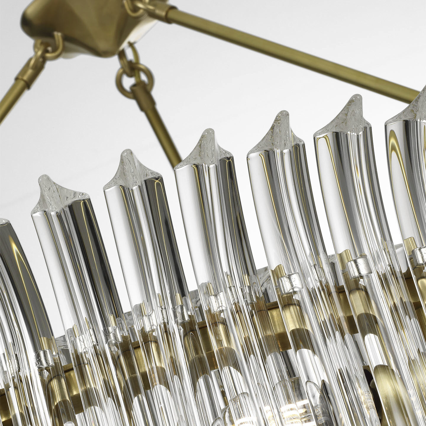 AERIN Rhine LED 36 inch Hand-Rubbed Antique Brass Ring Chandelier Ceiling Light