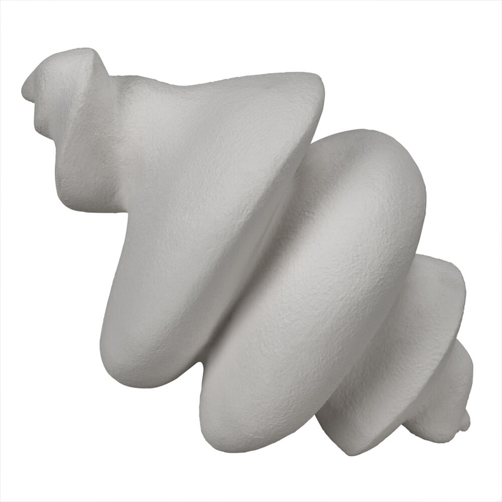 Spiral White Fiber Cement Decor Accessory