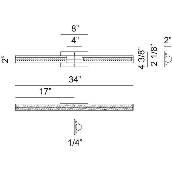 Rowan Wall Sconce Wall Light in Aluminum