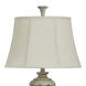 Signature 3 inch 100 watt Chrysta Cream Table Lamp Portable Light