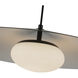 Cruz LED 24 inch Metal - Black/White Pendant Ceiling Light in Metal - Black and White, Spun Aluminum Shade