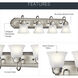 Independence 5 Light 36 inch Brushed Nickel Wall Mt Bath 5 Arm Or More Wall Light