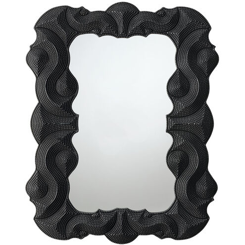 Baroque 36 X 28.5 inch Satin Black Mirror