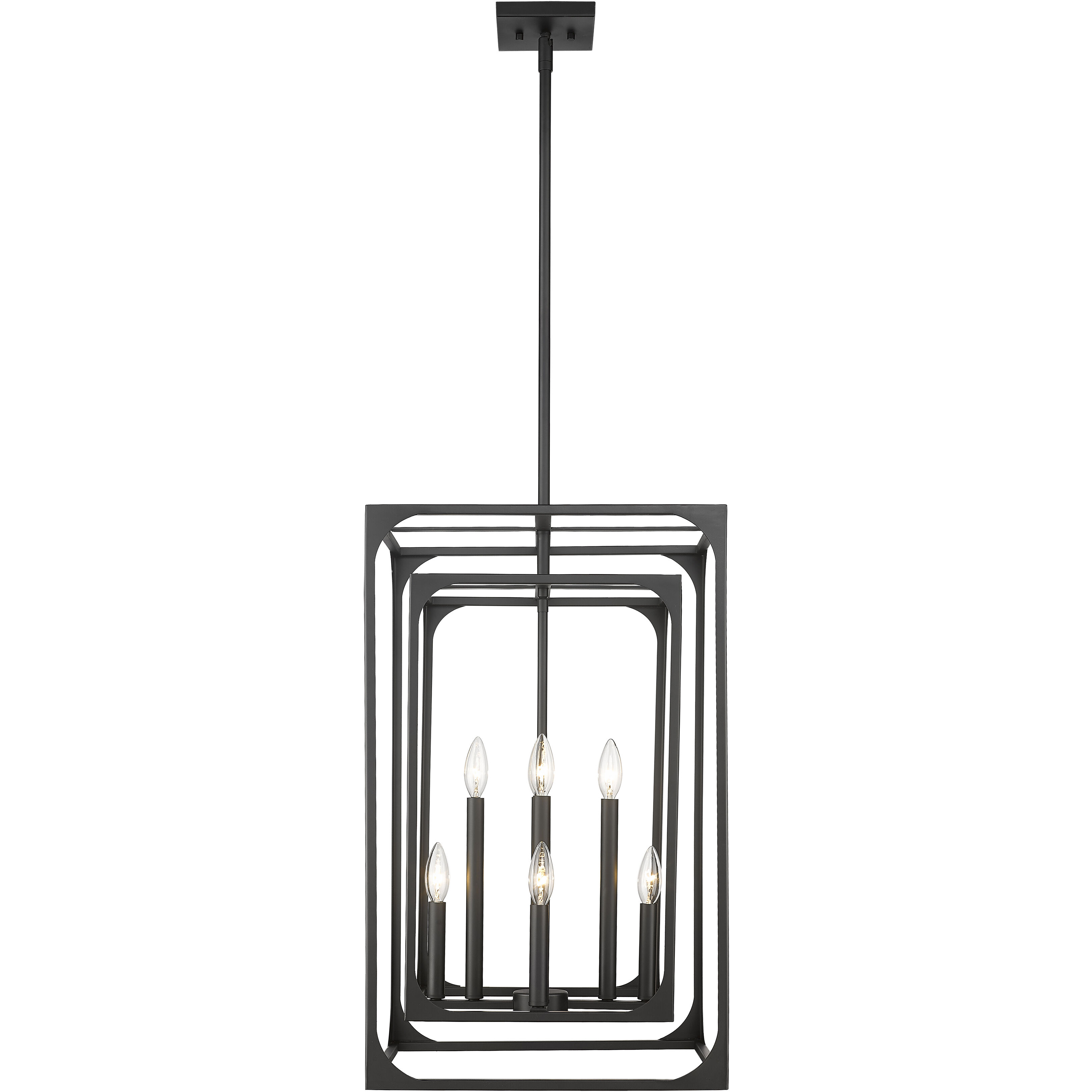 Easton 8 Light 16.5 inch Matte Black Chandelier Ceiling Light