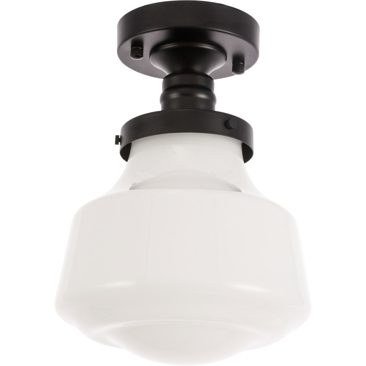 Lyle 1 Light 8 inch Black Flush Mount Ceiling Light