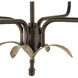 Lowcountry 4 Light Rustic Bronze and Antique Platinum Chandelier Ceiling Light
