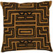 Kuba 18 X 18 inch Burnt Orange/Black Accent Pillow
