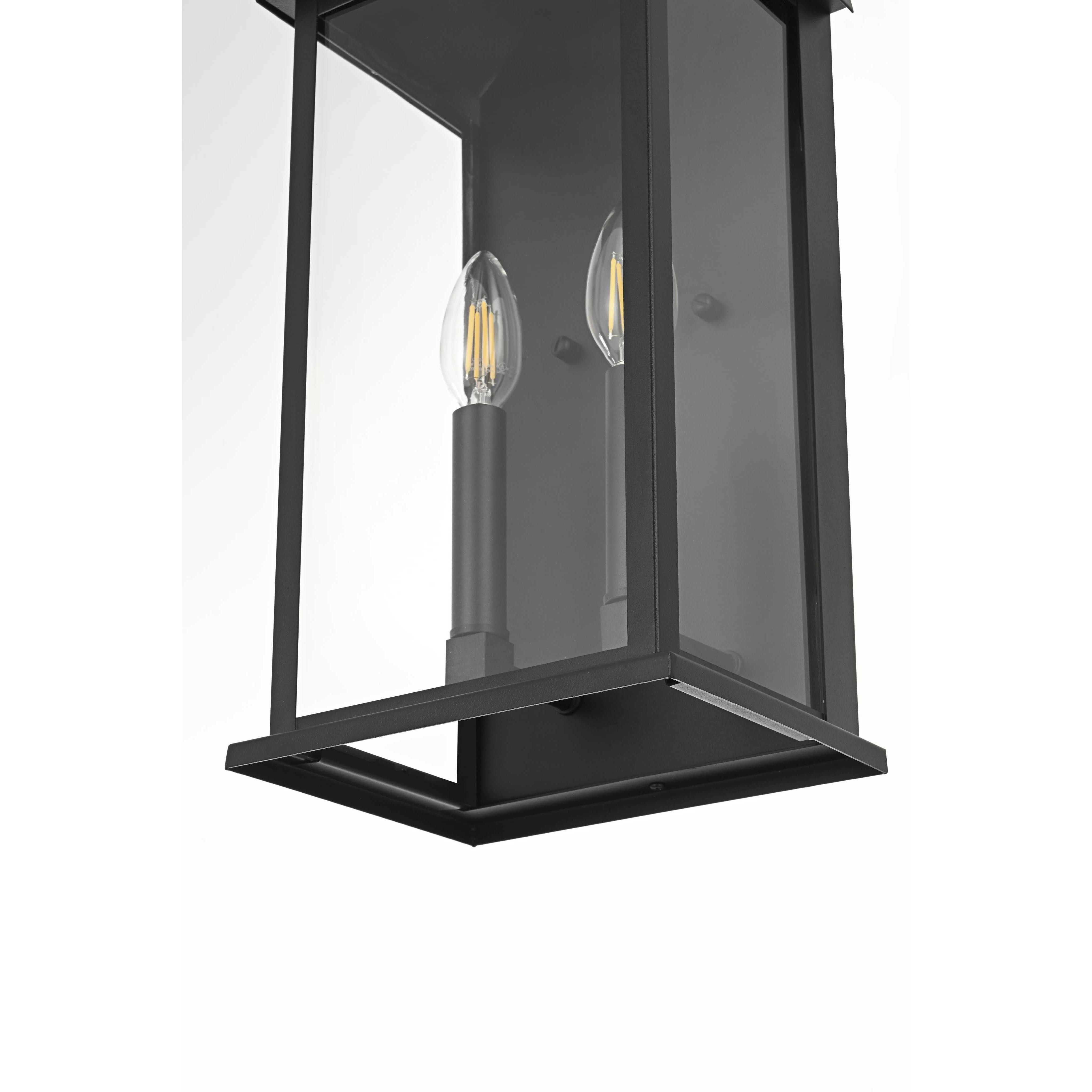 Shepard 2 Light 20.5 inch Black Outdoor Wall Sconce