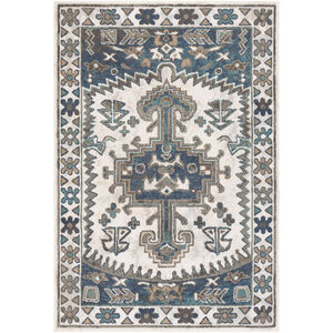 Frankie 35 X 24 inch Teal/Navy/Light Gray/Charcoal/Tan/Silver Gray Rugs